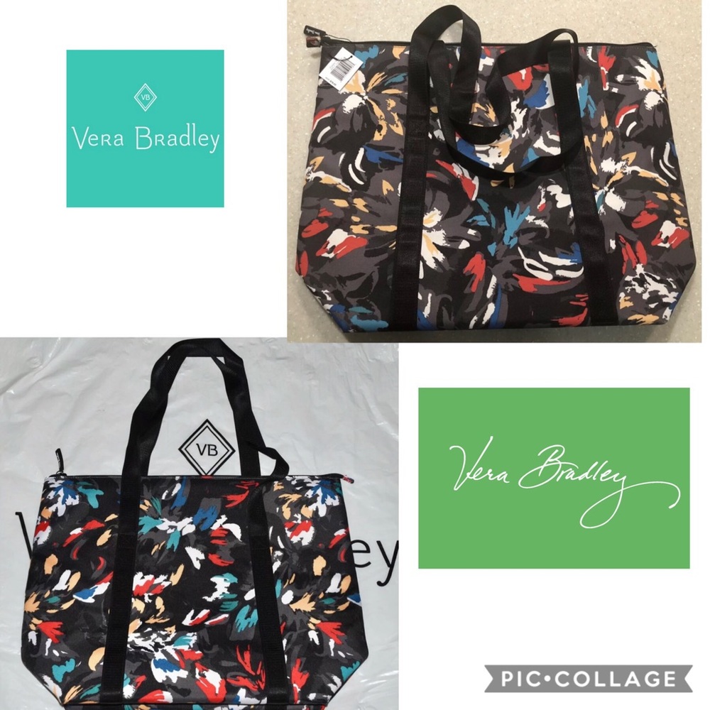 Vera Bradley Splash Floral Cooler NWT Tote Bag 19 ¼" x 14 ¾" x 6 ¼" - Picture 2 of 7